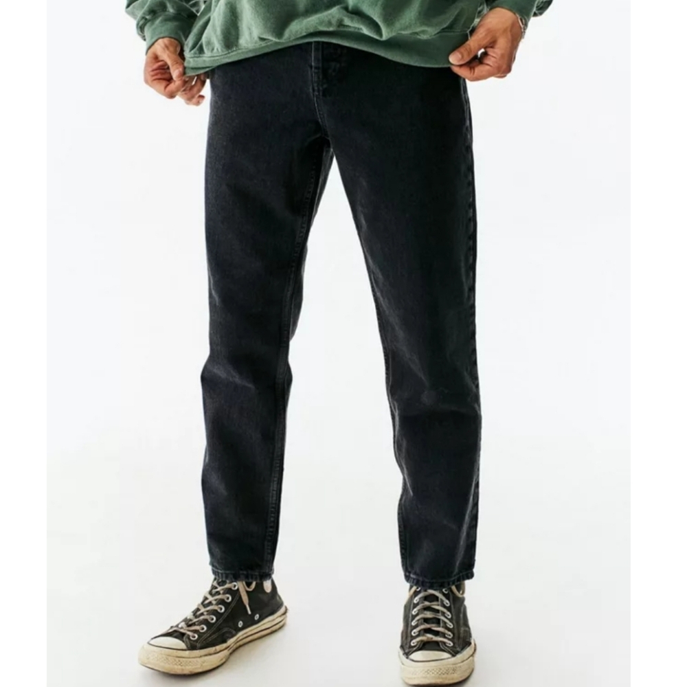 NWT BDG URBAN OUTFITTERS Dad Tapered Cropped Black Jeans 34x32